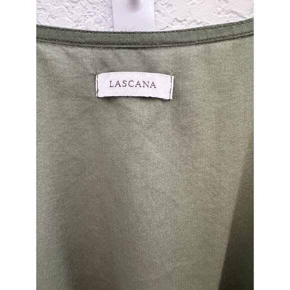 Victoria's Secret LASCANA Green Ruffled Trim Wrap Maxi Dress Cover-Up‎ 6 Beachy - Picture 6 of 13